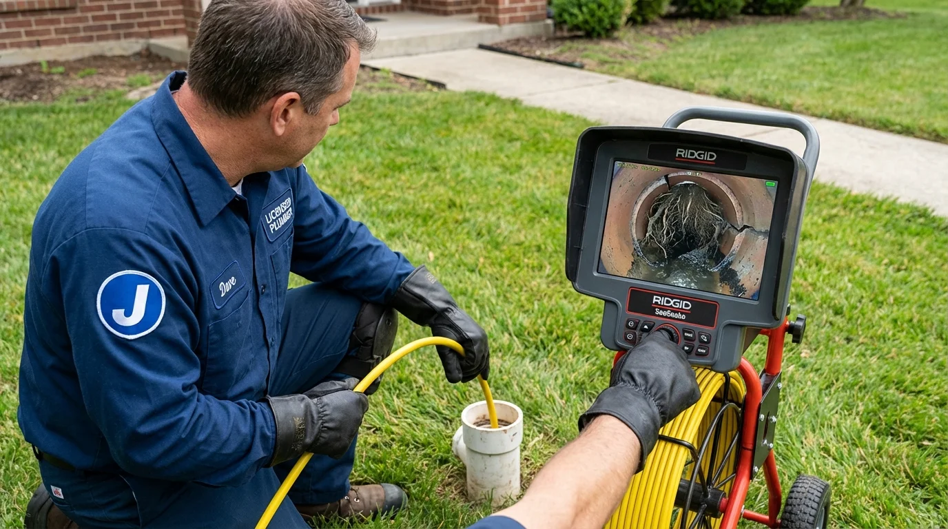 Sewer camera inspection being performed by Johns Plumbing LLC in Bell Gardens