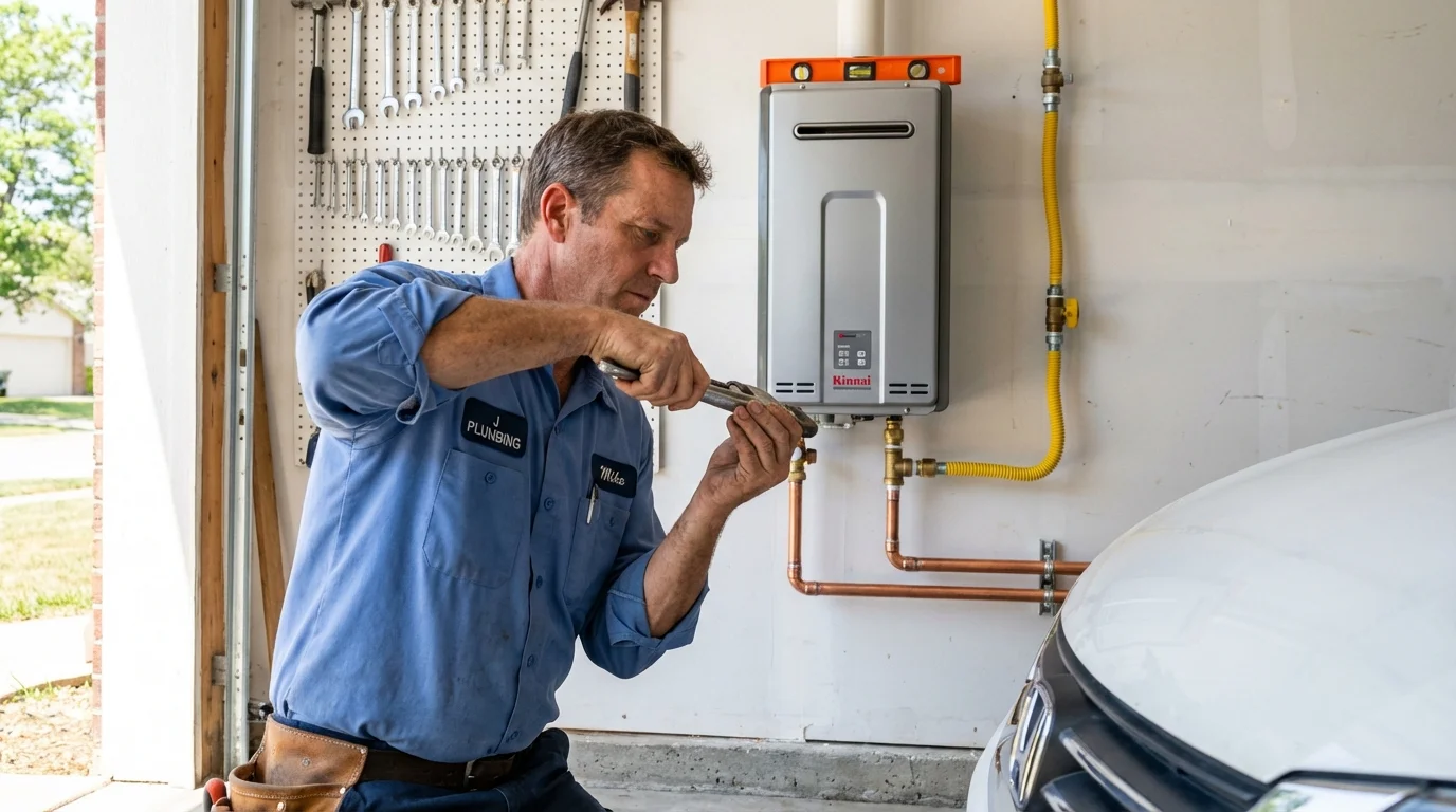 Tankless water heater installation by a Johns Plumbing LLC plumber in Bell Gardens